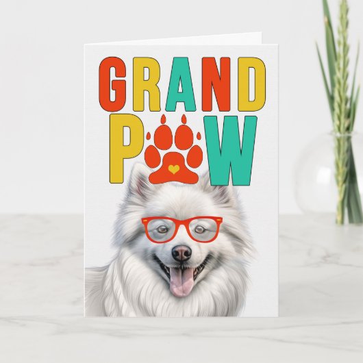GranPAW Eskie Hond Grappige Grootouders Dag Feestdagen Kaart (Voorkant)