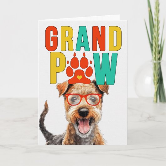 GranPAW Lakeland Terrier Grappige Grootouders Dag Feestdagen Kaart (Voorkant)