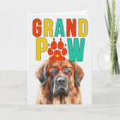 GranPAW Leonberger Hond Grappige Grootouders Dag Feestdagen Kaart (Voorkant)