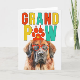 GranPAW Leonberger Hond Grappige Grootouders Dag Feestdagen Kaart