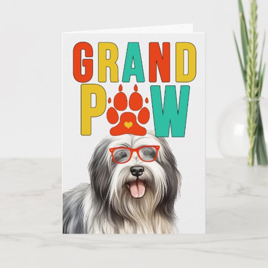GranPAW Lowchen Hond Grappige Grootouders Dag Feestdagen Kaart (Voorkant)