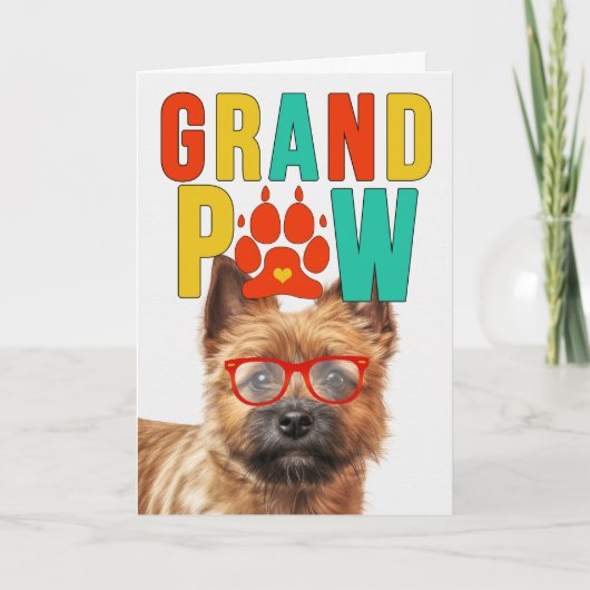 GranPAW Norwich Hond Grappige Grootouders Dag Feestdagen Kaart (Voorkant)