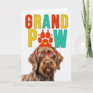 GranPAW Pointing Griffon Grappige Grootouders Dag Feestdagen Kaart