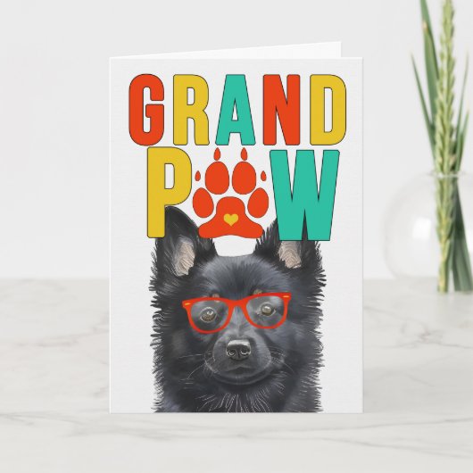 GranPAW Schipperke Hond Grappige Grootouders Dag Feestdagen Kaart (Voorkant)