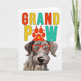 GranPAW Schotse Deerhound HOND Grootouders Dag Feestdagen Kaart