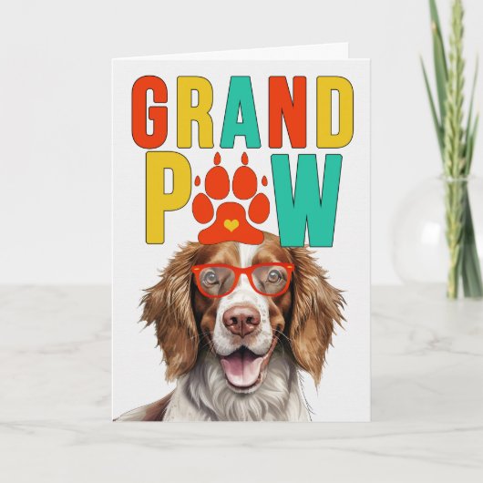 GranPAW Springer Spaniel Grappige Grootouders Dag Feestdagen Kaart (Voorkant)