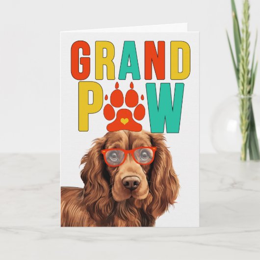 GranPAW Sussex Spaniel Grappige Grootouders Dag Feestdagen Kaart (Voorkant)