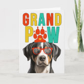 GranPAW Swiss Mountain Dog Grappige Grootouders Da Feestdagen Kaart (Voorkant)