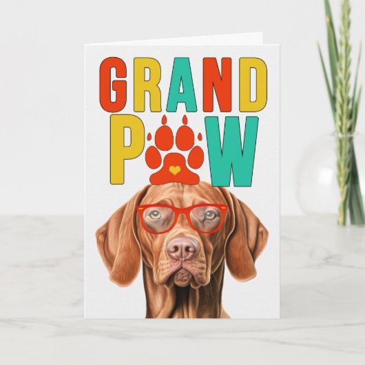 GranPAW Vizsla Hond Grappige Grootouders Dag Feestdagen Kaart (Voorkant)