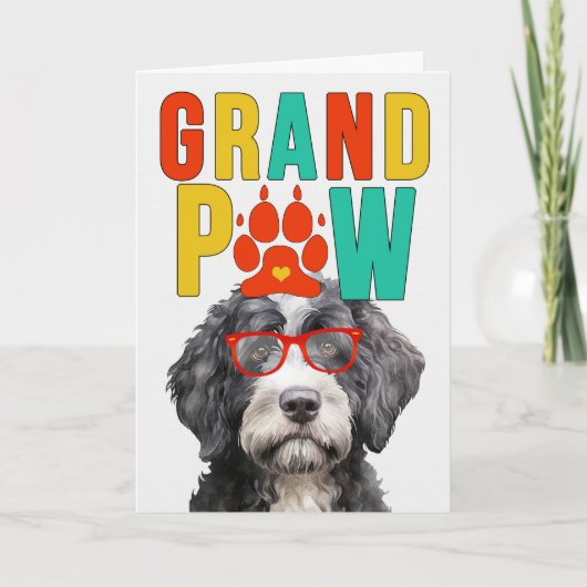 GranPAW Water Hond Grappige Grootouders Dag Feestdagen Kaart (Voorkant)