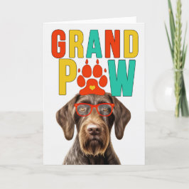 GranPAW Wirehair Pointer Grappige Grootouders Dag Feestdagen Kaart