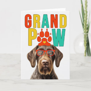 GranPAW Wirehair Pointer Grappige Grootouders Dag Feestdagen Kaart