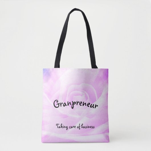Granpreneur-floreel ontwerp tote bag (Voorkant)