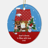 Gran's Love House Kerstversiering Keramisch Ornament (Links)