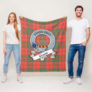 Grant Ancient Clan Badge Tartan Pset Fleece Deken