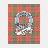 Grant Ancient Clan Badge Tartan Pset Fleece Deken (Voorkant)