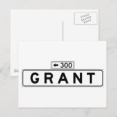 Grant Ave, San Francisco Street Sign. Briefkaart (Voorkant / Achterkant)
