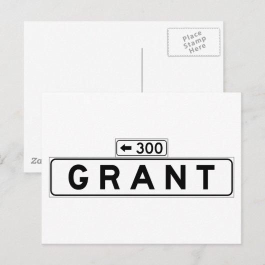 Grant Ave, San Francisco Street Sign. Briefkaart (Voorkant / Achterkant)