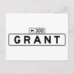 Grant Ave, San Francisco Street Sign. Briefkaart