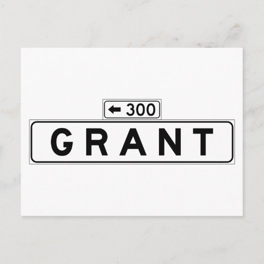 Grant Ave, San Francisco Street Sign. Briefkaart (Voorkant)