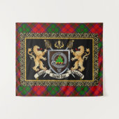 Grant Clan Badge & Motto w/Lions Wandkleed (Voorkant (horizontaal))