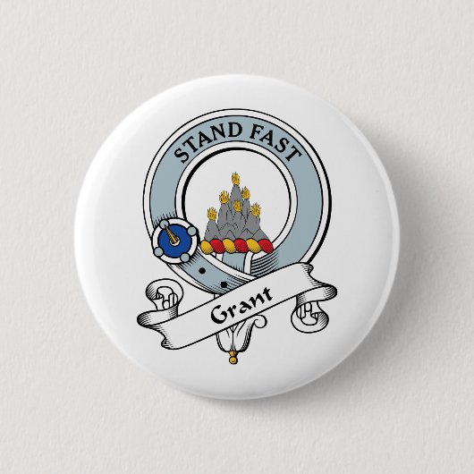 Grant Clan Badge Ronde Button 5,7 Cm (Voorkant)