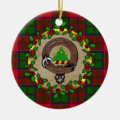 Grant Clan Badge & Tartan Persoonlijke mas Keramisch Ornament (Voorkant)