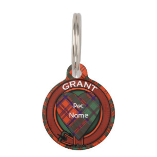 Grant clan Pset Scottish tartan Huisdierpenning