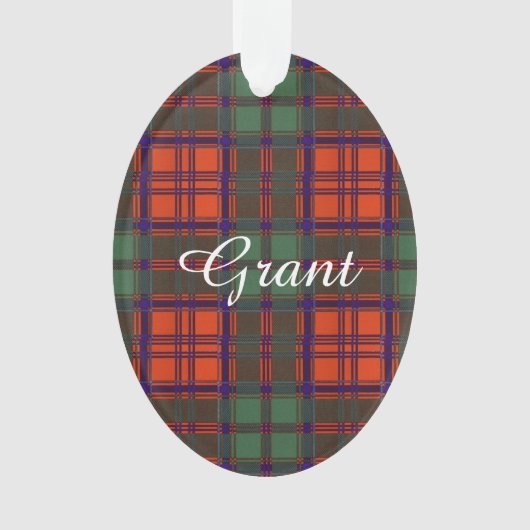 Grant clan Pset Scottish tartan Ornament (voorkant)