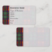 Grant clan Pset Scottish tartan Visitekaartje (Voorkant / Achterkant)