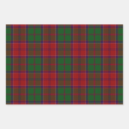 Grant Clan Tartan Scottish Pset Inpakpapier Vel (Voorkant)