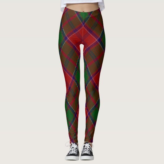 Grant Clan Tartan Scottish Pset Leggings (Voorkant)