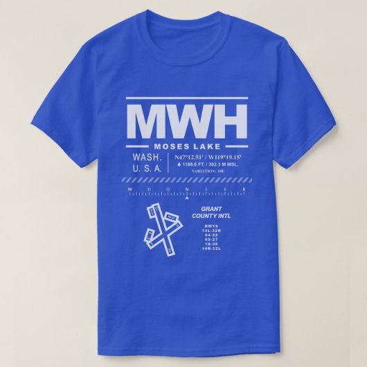 Grant County International Airport MWH T-shirt (Design voorkant)