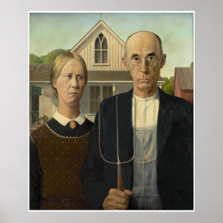 Grant DeVolson Wood American Gothic Poster