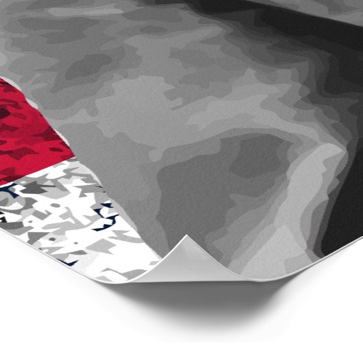 Grant en de Amerikaanse vlag Poster (Hoek)