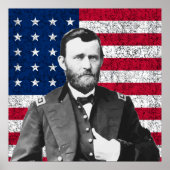 Grant en de Amerikaanse vlag Poster (Voorkant)