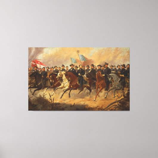 Grant en zijn generaals van Ole Peter Hansen Balli Canvas Afdruk (Voorkant)