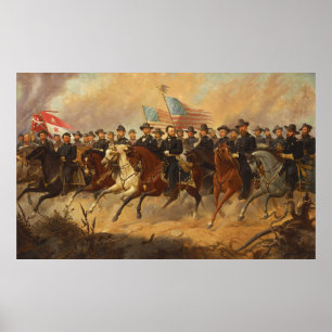 Grant en zijn generaals van Ole Peter Hansen Balli Poster