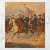 Grant en zijn generaals van Ole Peter Hansen Balli Wijn Etiket (Enkel label)