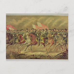 Grant en zijn officieren briefkaart