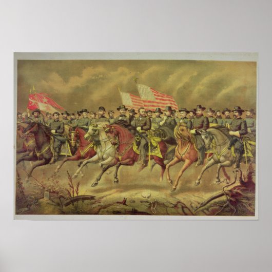 Grant en zijn officieren poster (Voorkant)