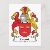 Grant Family Crest Briefkaart (Voorkant)