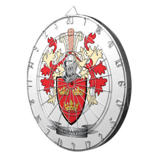 Grant Family Crest Coat of Arms Dartbord