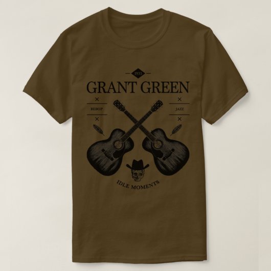 Grant Groene Akoestische Gitaar Logo T-shirt (Design voorkant)