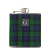 GRANT HUNTING TARTAN BlackWatch Letter G -Kan bewe Heupfles (Voorkant)