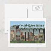 Grant-Kohrs Ranch, Montana - Grote lettertjes Briefkaart (Voorkant / Achterkant)