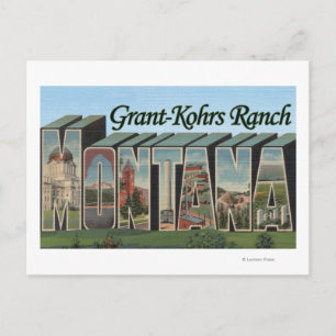 Grant-Kohrs Ranch, Montana - Grote lettertjes Briefkaart