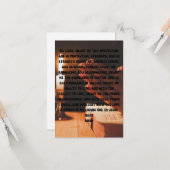 Grant Me Protection Prayer Flat Wenskaart Kaart (Voorkant / Achterkant in situ)