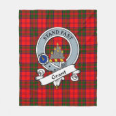 Grant Modern Clan Badge Tartan Pset Fleece Deken (Voorkant)