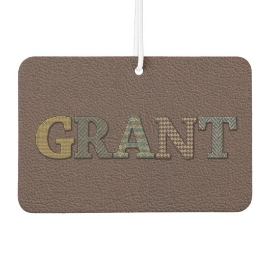 Grant Oxford Tweed Leather Design Luchtverfrisser (Voorkant)